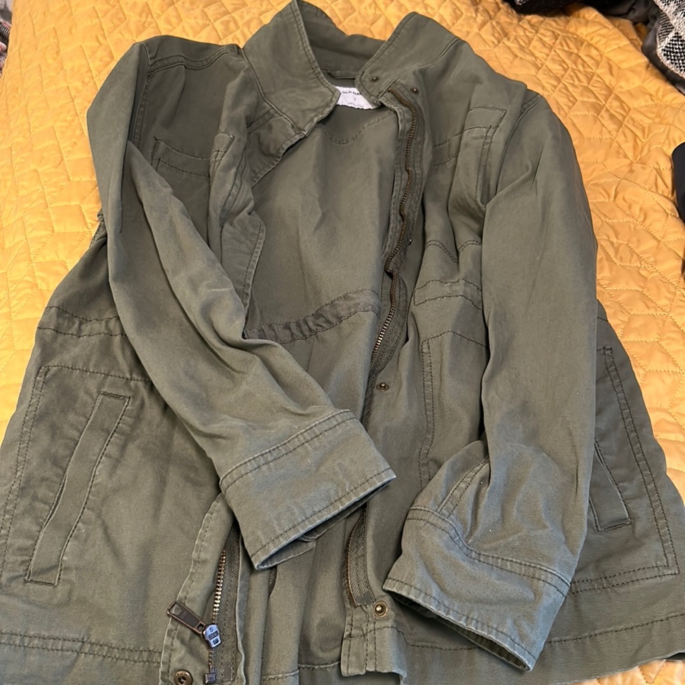 Small Old Navy Green Trench Coat